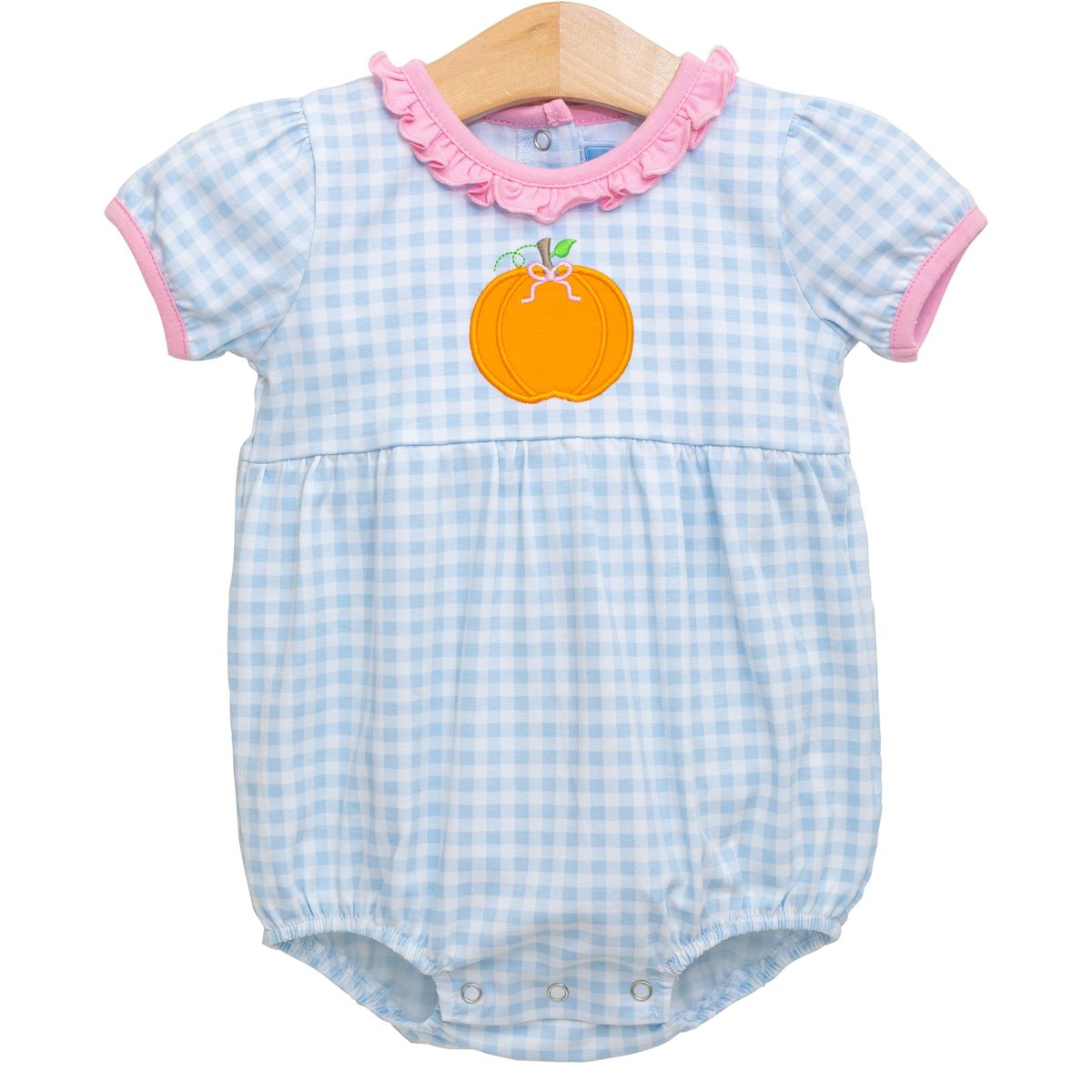 Pumpkin SS Ruffle Bubble