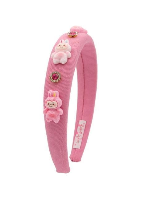 Labubu Pink Denim Headband