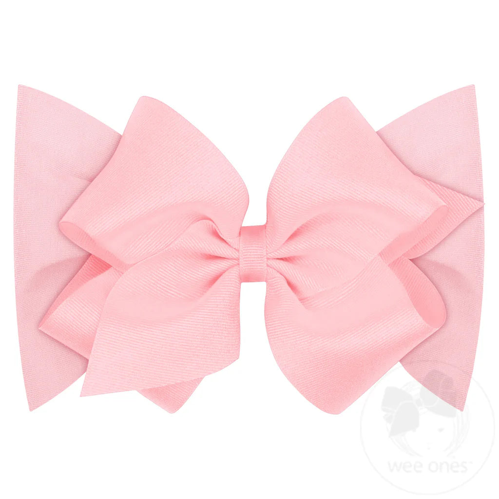 Small King Bow Headband-Light Pink