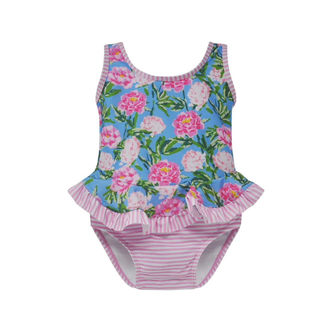Stella Ruffle Suit-Peony Patch