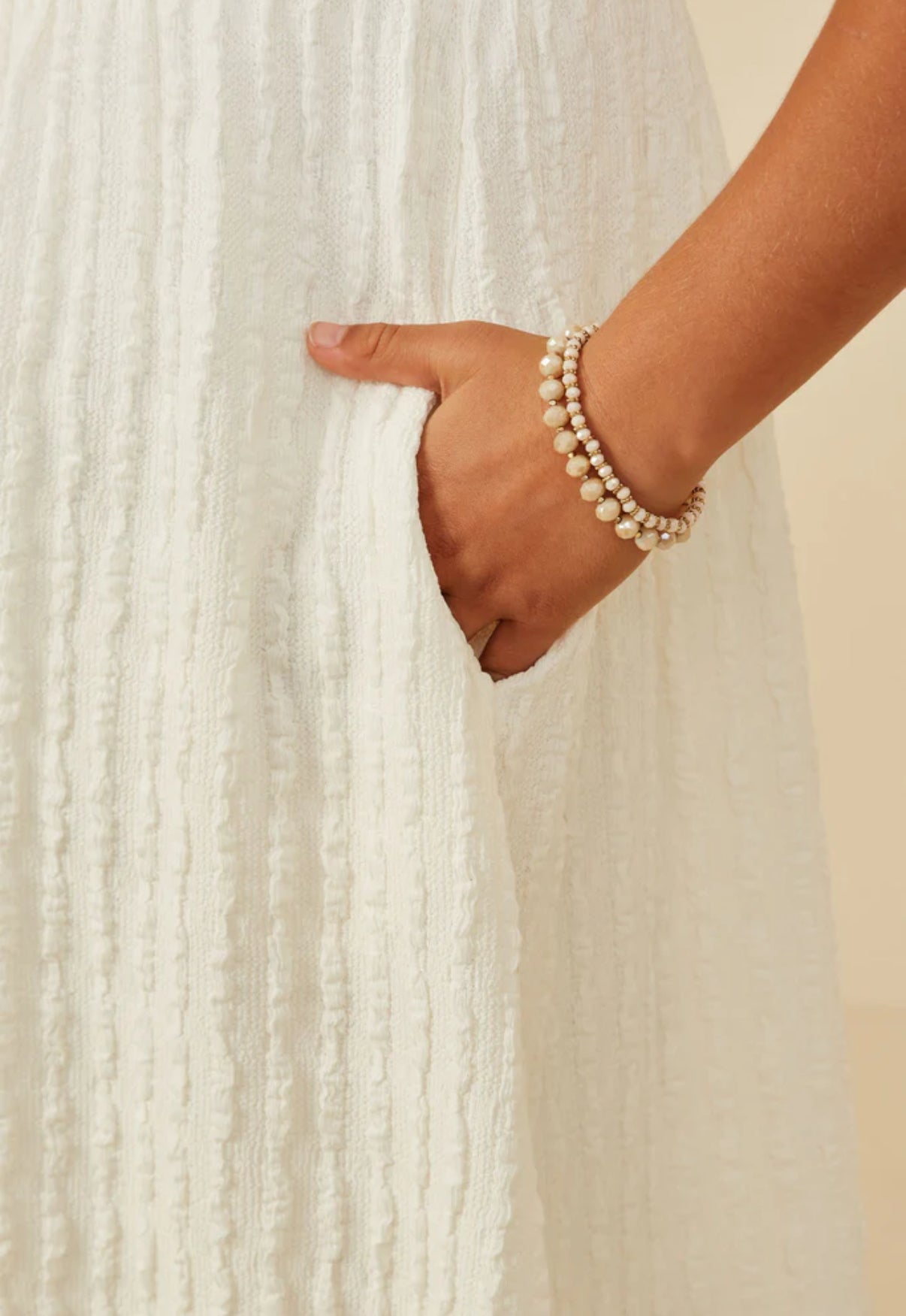Ivory Textured Dress
