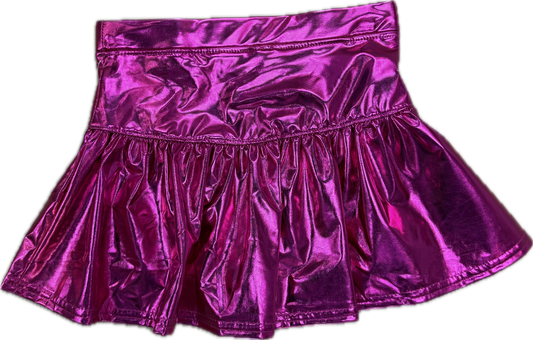 Metallic Skort-Hot Pink