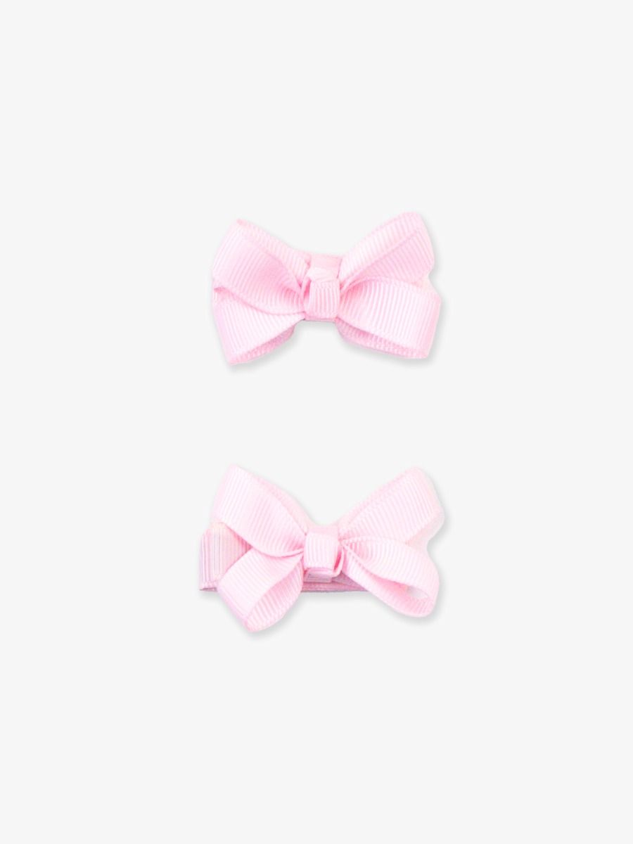 Small Bow Clip Set-Light Pink