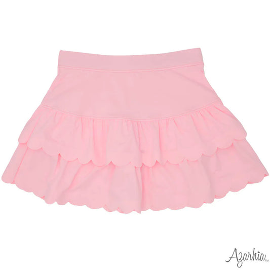 Scalloped Tennis Skort-Light Pink