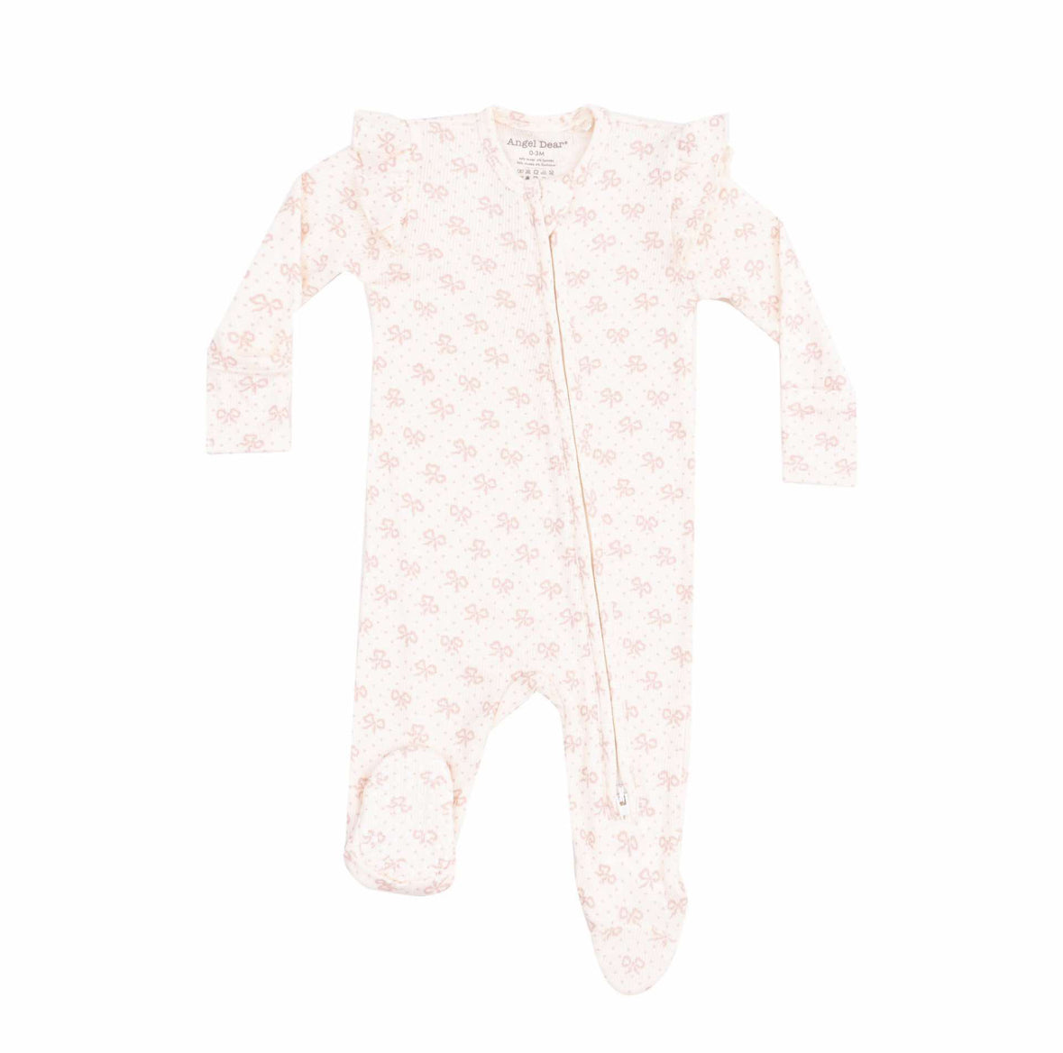 Vintage Mini Bows 2-Way Zipper Footie