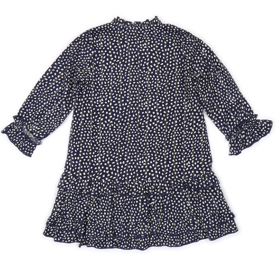 Navy Lurex Dress