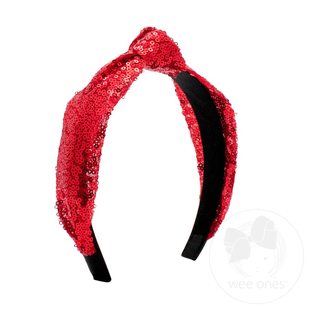 Sequin Headband-Red