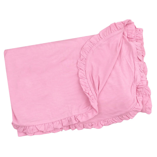 Begonia Ruffle Receiving Blanket