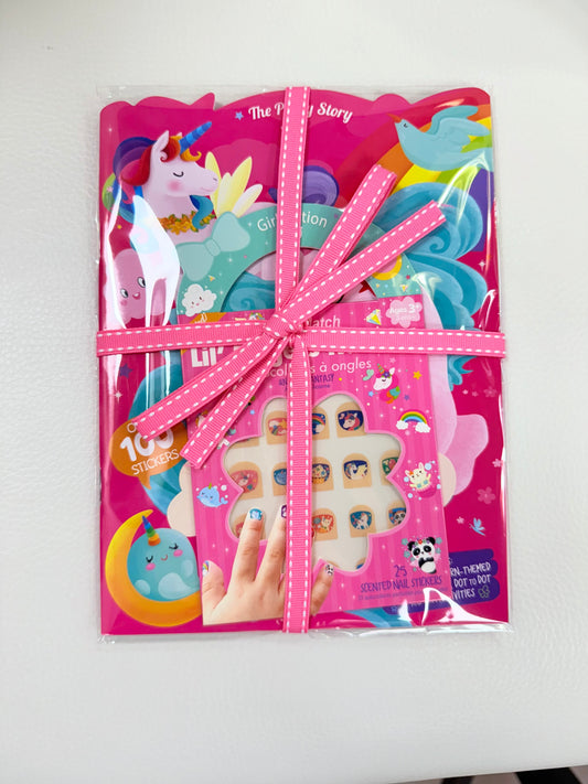 Unicorn Nail Sticker & Activity Book Gift Set