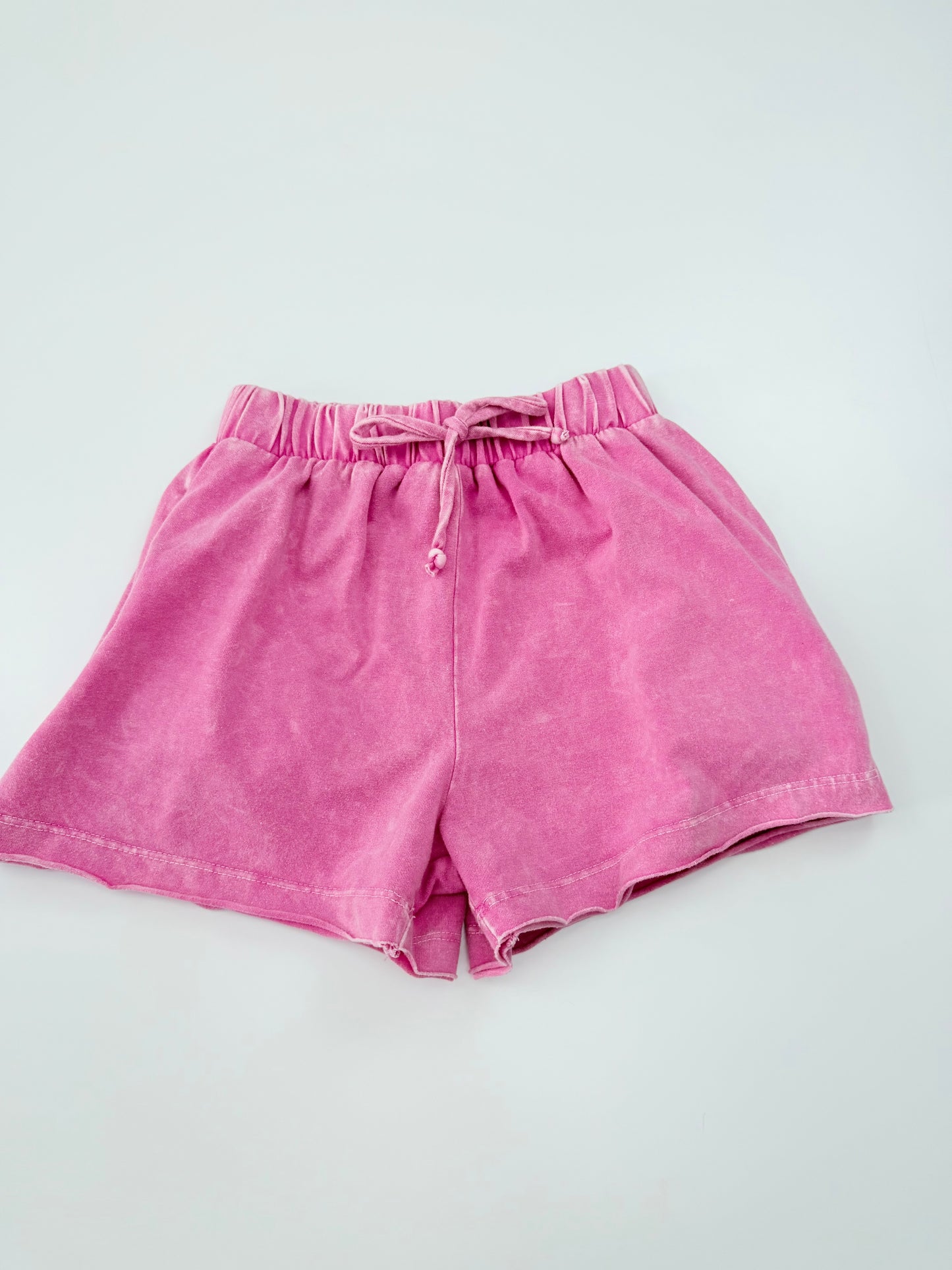 Washed T-Shirt & Shorts-Pink