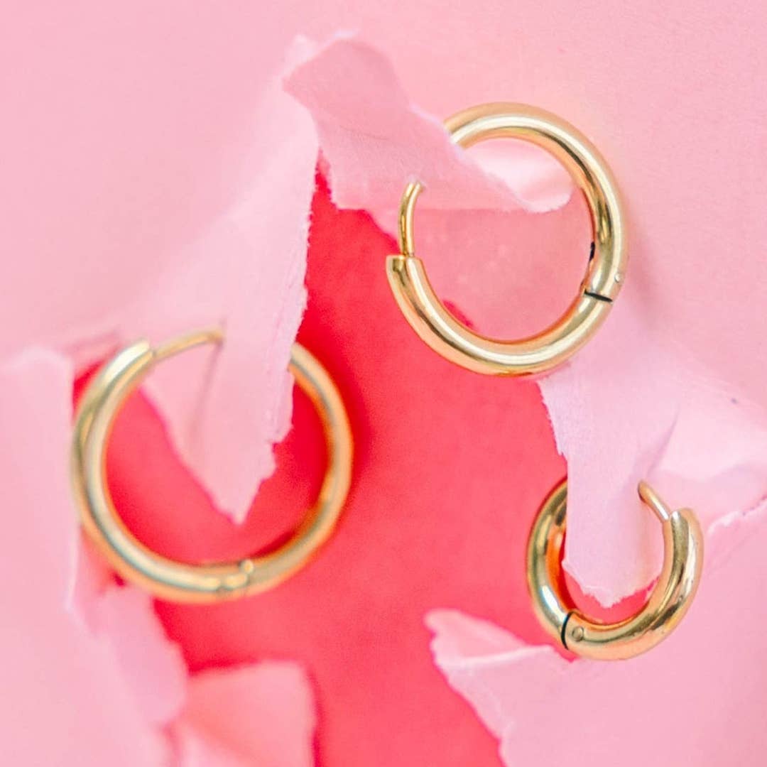 Gold Huggies 8mm