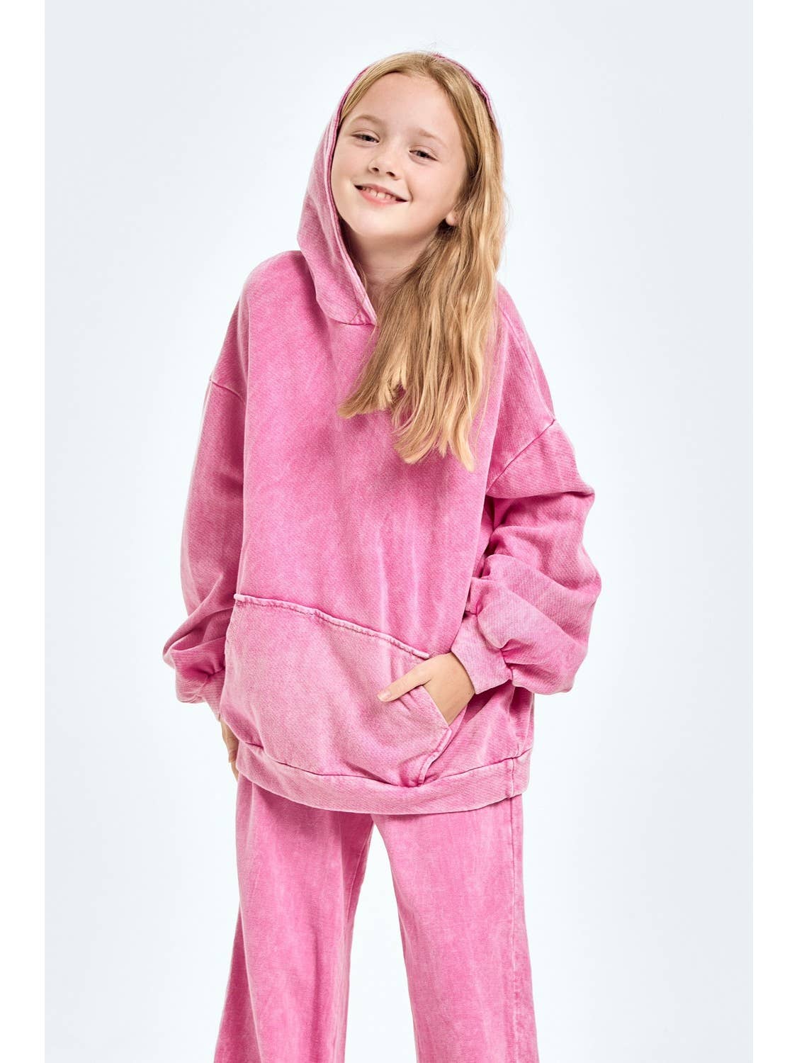 Washed Hoodie & Pant-Pink