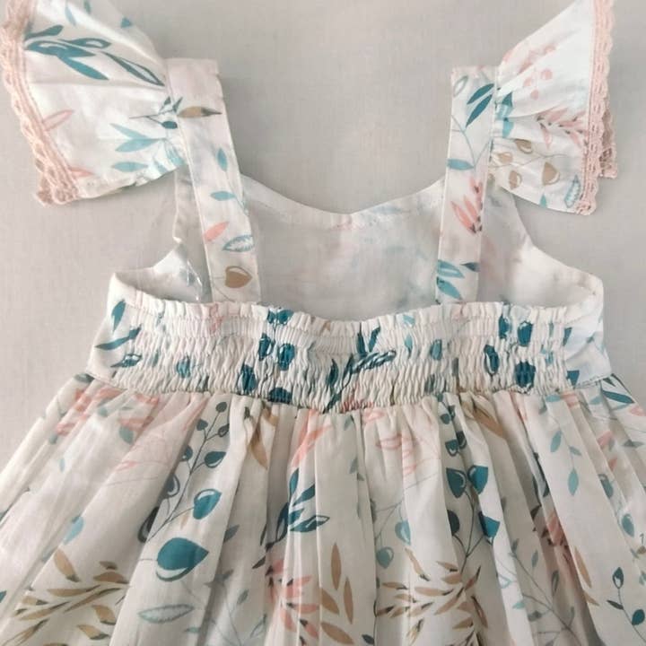White Tropical Infant Dress