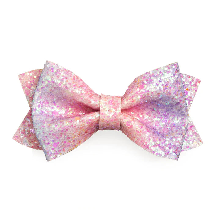 Pink Dream Glitter Bow Clip