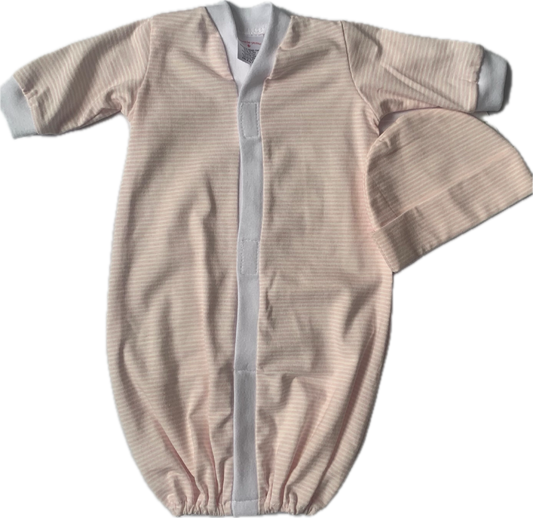 Preemie Gown-Pink Stripe