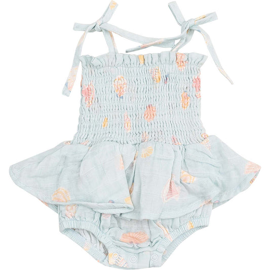 Pretty Seashells Smocked Bubble w/Skirt