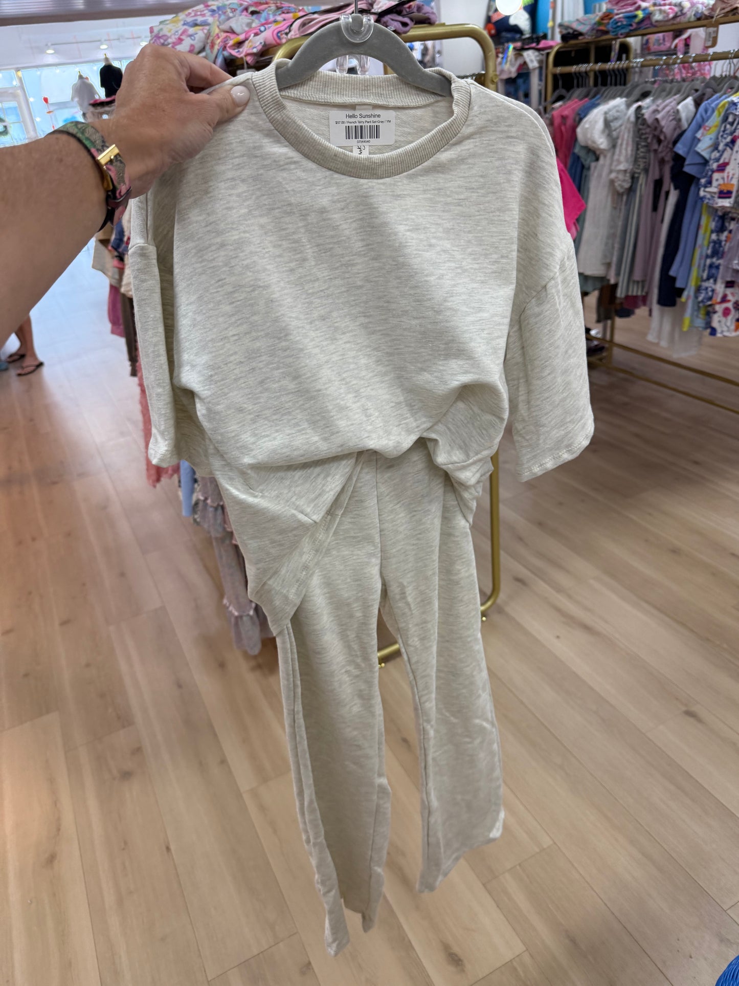 French Terry Pant Set-Gray