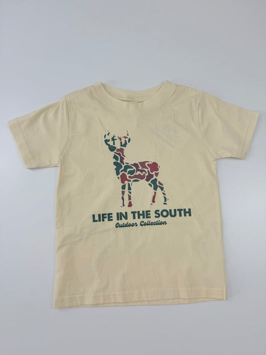 Camo Deer Tee-Natural