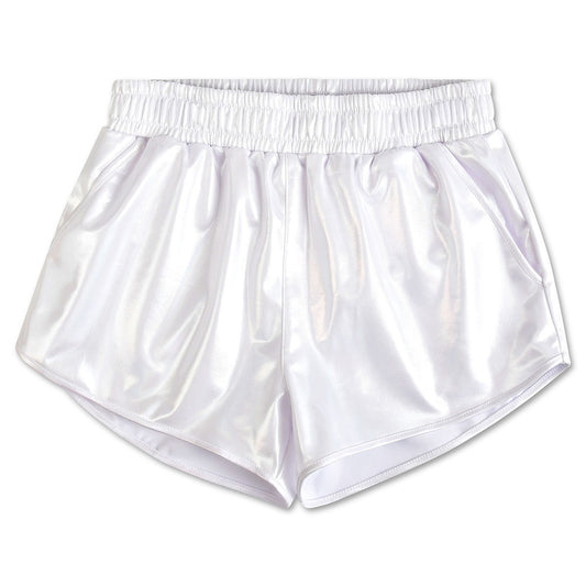 Metallic Shorts-Pearl