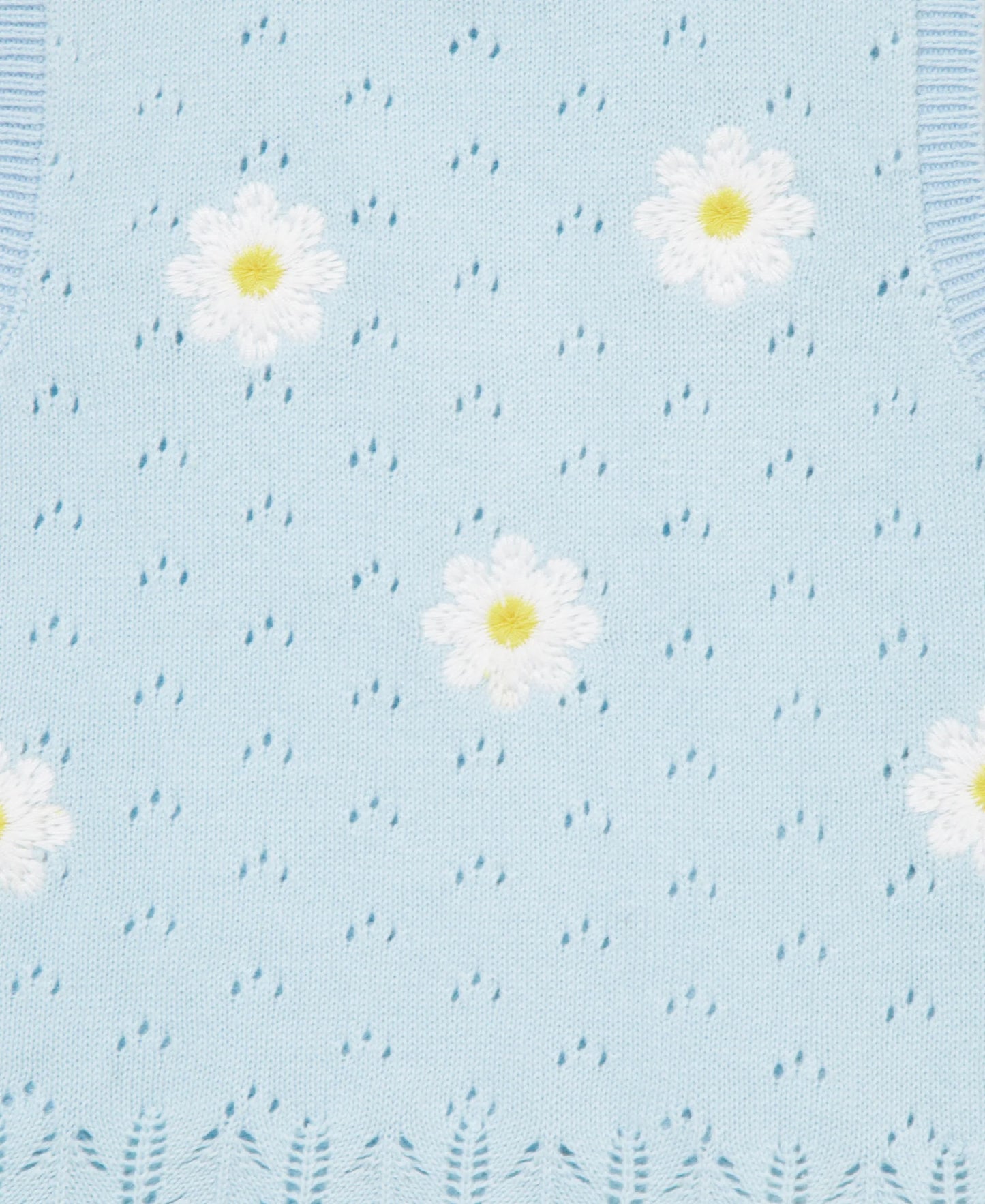 Blue Daisy Pointelle Set