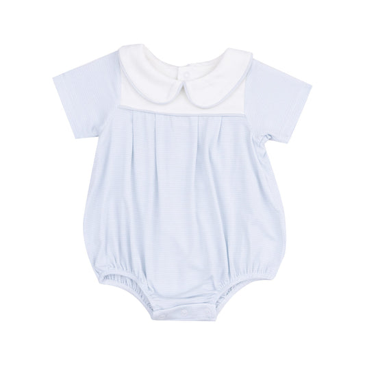 Stripe Blue Classic Box Pleat Bubble