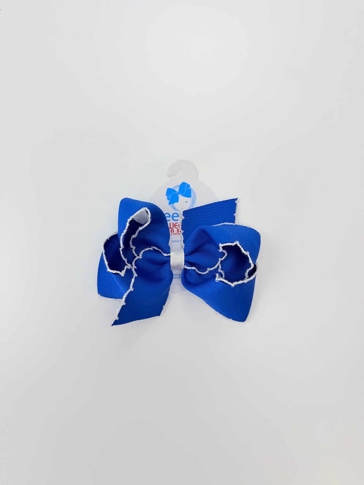MED Moonstitch Bow - Electric Blue/White