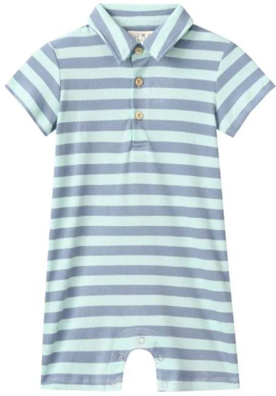 Drift Romper-Chambray/Blue