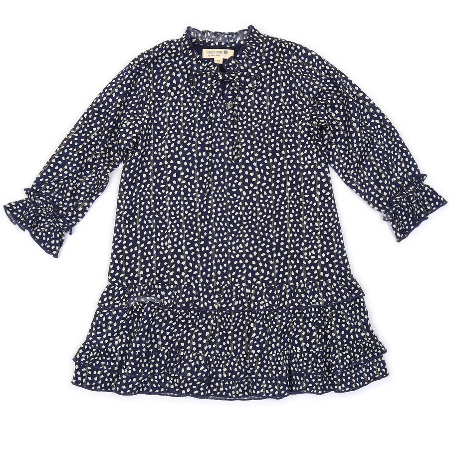 Navy Lurex Dress