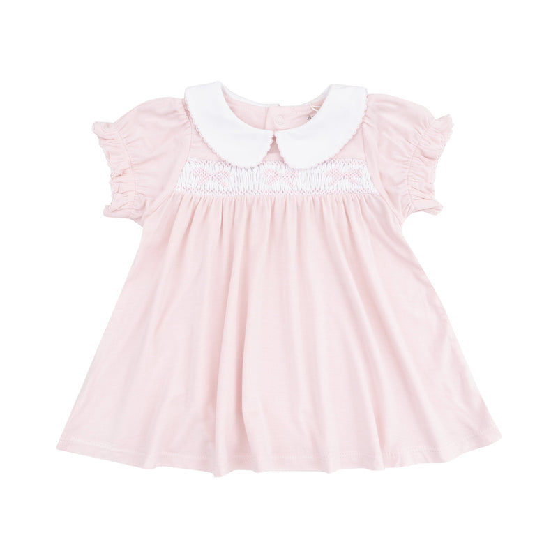 Pink Smocked Dress & Bloomer