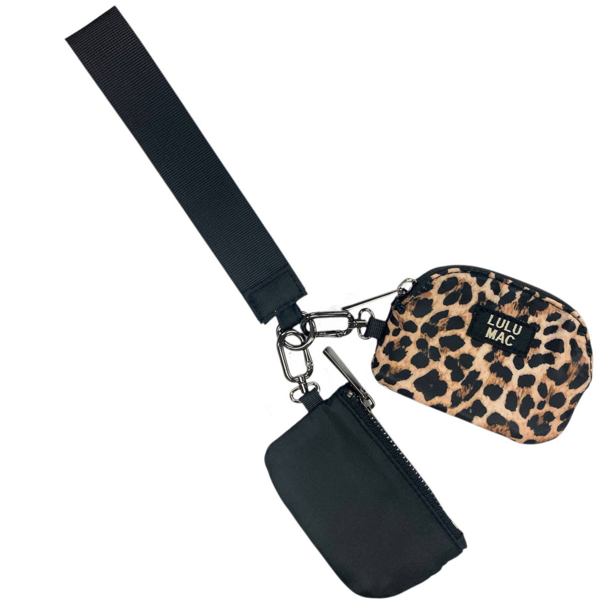 Black/Leopard Wristlet