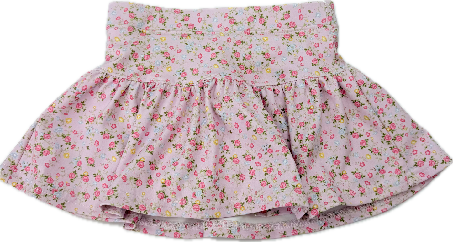 Pretty in Pink Flowers Skort