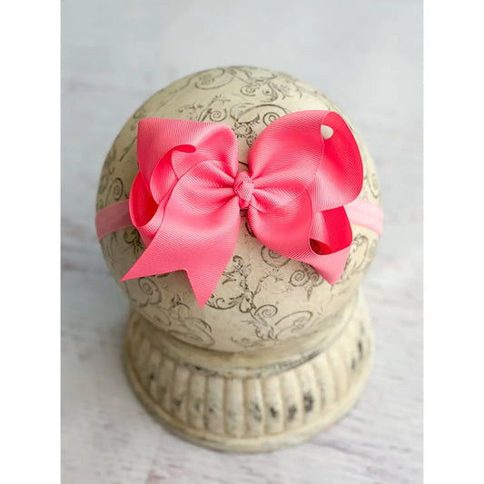 Classic Bow on Headband - French Pink