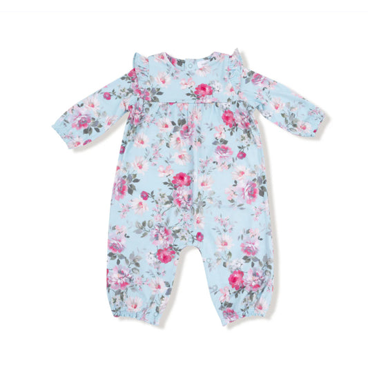 Ruffle Sleeve Romper-Charlotte Floral