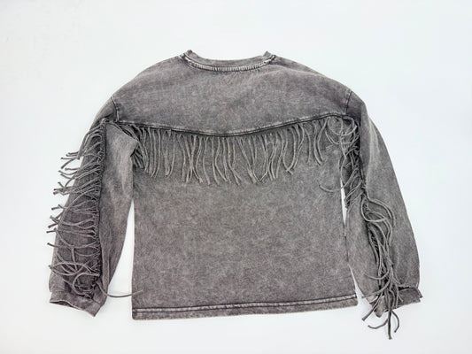 Black Sequin Howdy Top