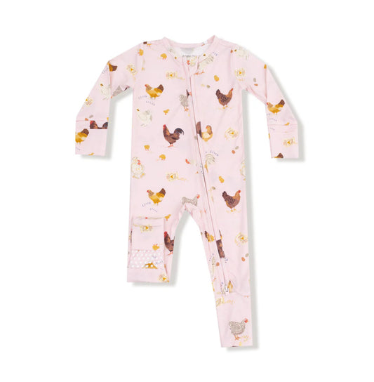 Zipper Romper-Collectors Chickens