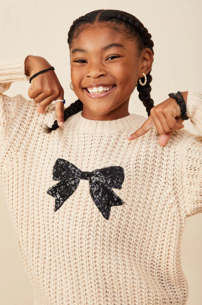 Sequin Bow Sweater
