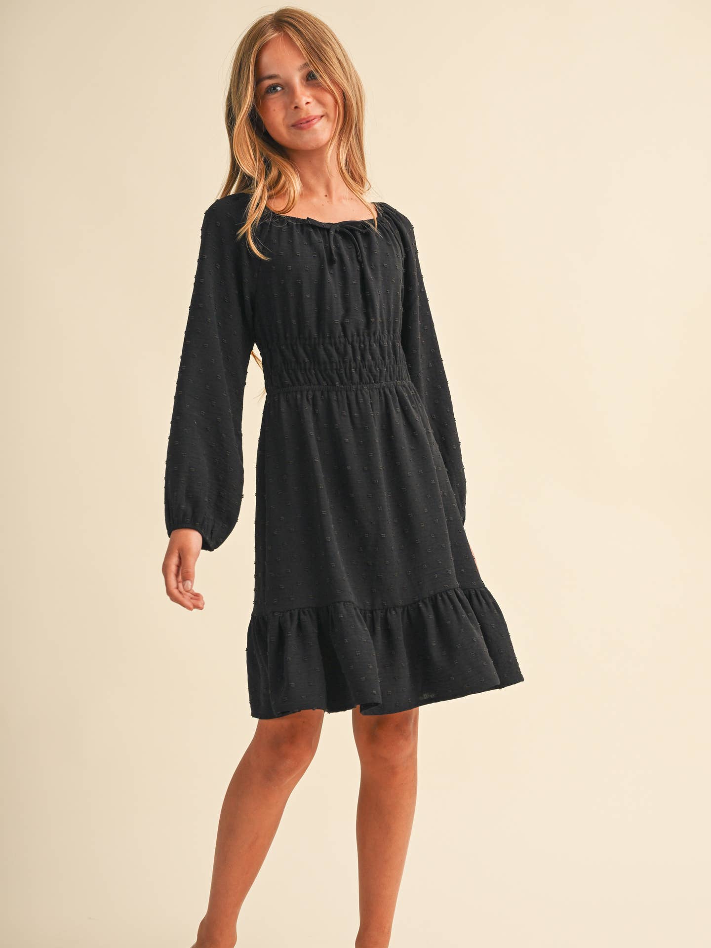 Black Juliette Waist Dress