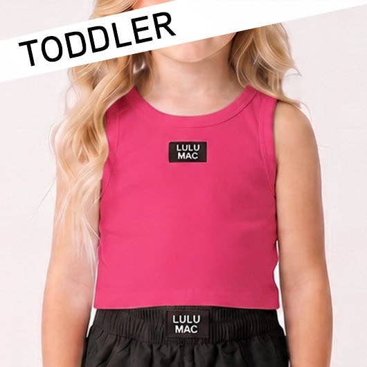 Toddler Solid Tank-Hot Pink