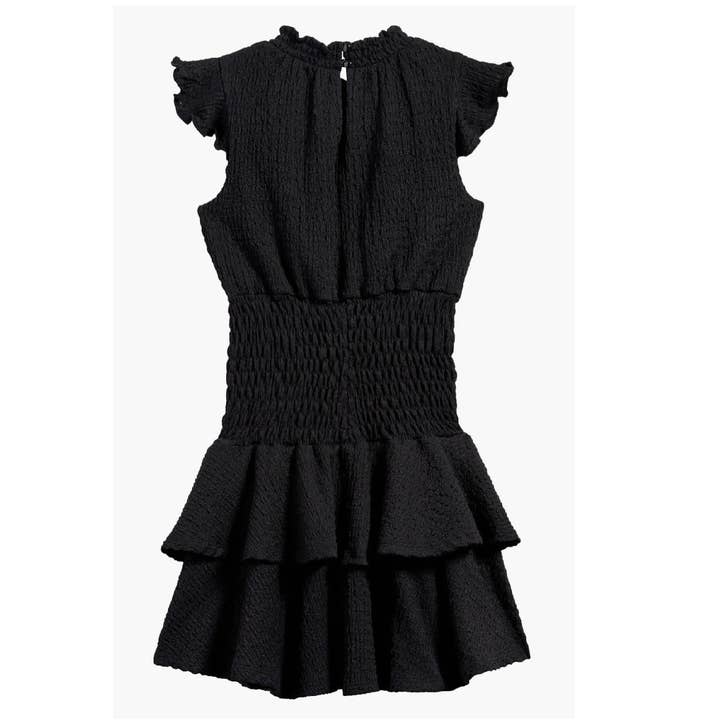 Smocked Black Party Dress