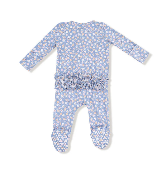 Country Calico 2-Way Ruffle Footie