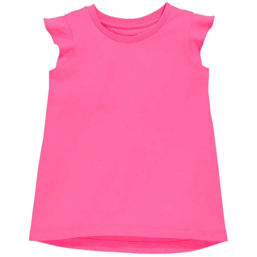 Ruffle Shirt-Hot Pink