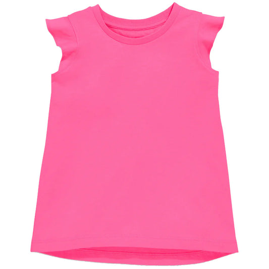 Ruffle Shirt-Hot Pink