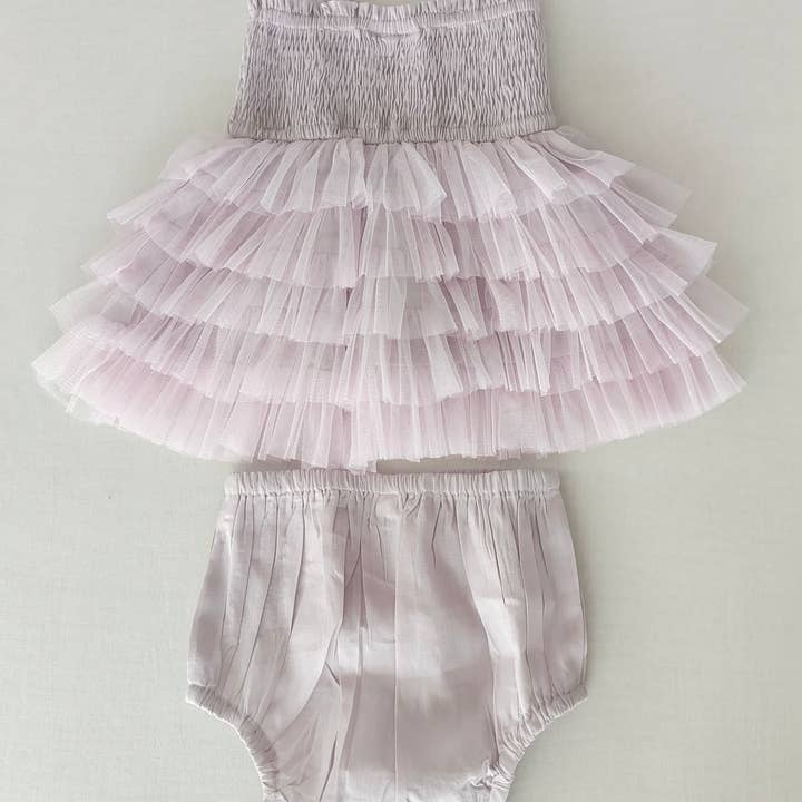 Lavender Tiered Tulle Dress