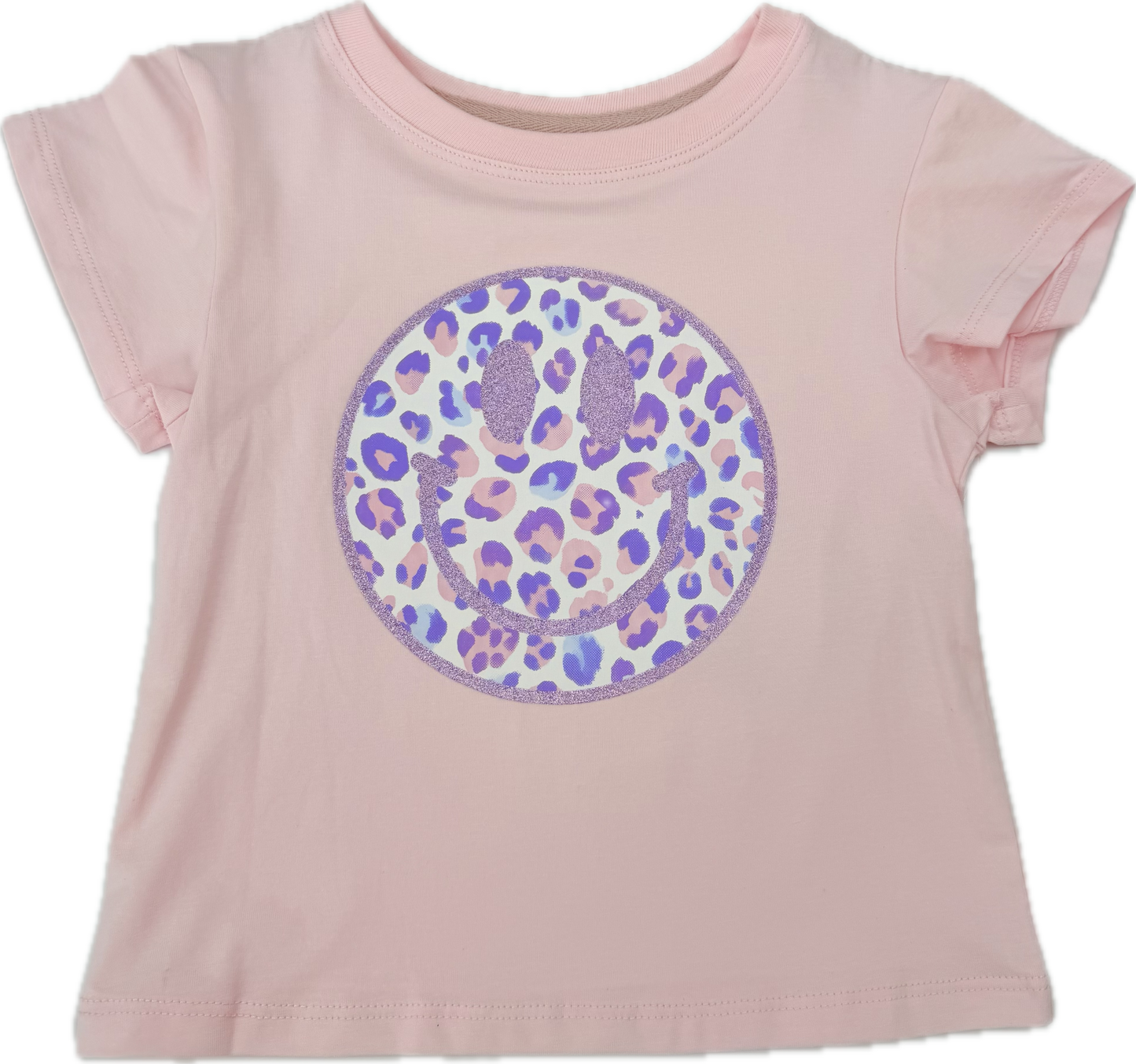 Glitter Leopard Love Smiley T