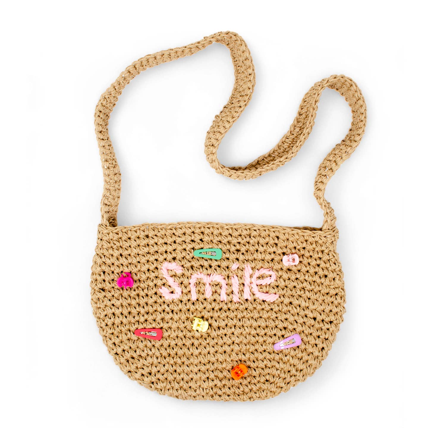 Woven Crossbody Charm Bag