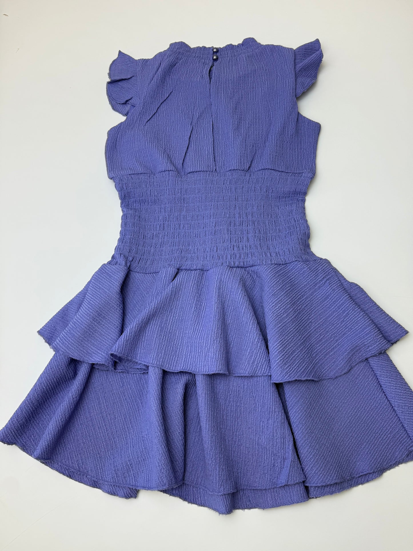 Smocked Waist Dress-Periwinkle