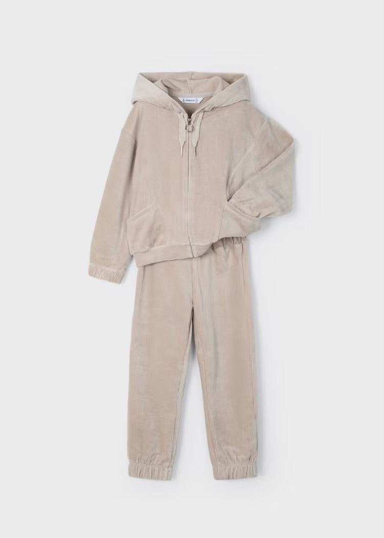 Corduroy Track Suit-Oatmeal