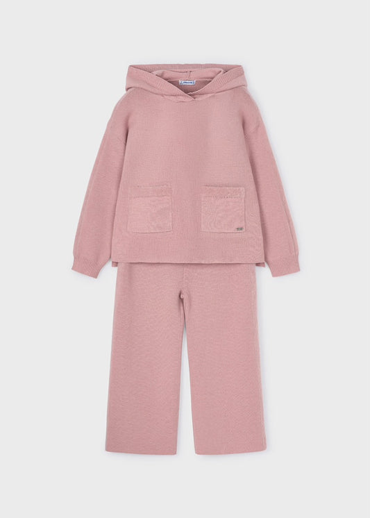 Hooded Sweater Set-Mauve