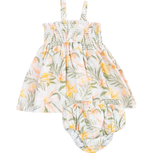 Island Floral Smocked Top & Bloomer