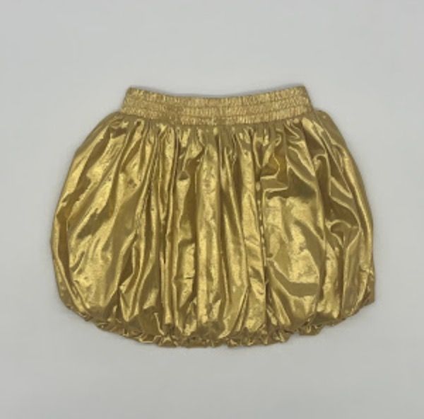 Metallic Bubble Skirt-Gold